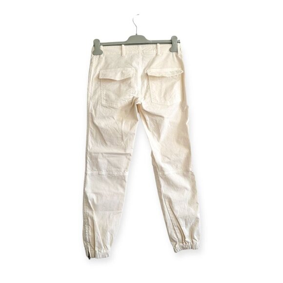 Nili Lotan Cropped Military Pants, Eggshell, Size 0, Ankle Zip, NWT - Picture 3 of 16